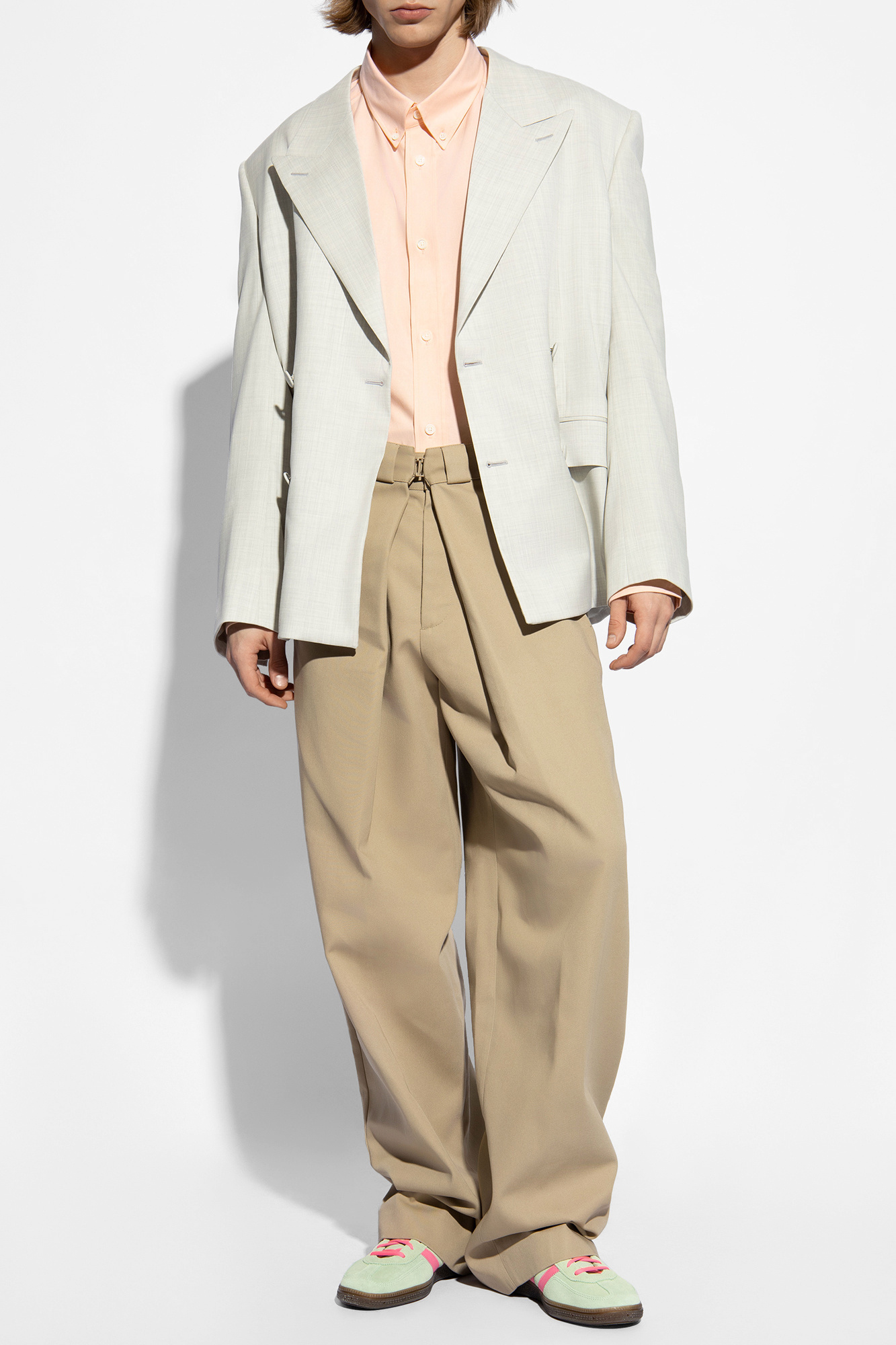 パンツ GIVENCHY FW20 HIGH WAIST TROUSERS (BW50CN11VS_305) Tuxedo cigarette pants in wool | Givenchy CA | Givenchy